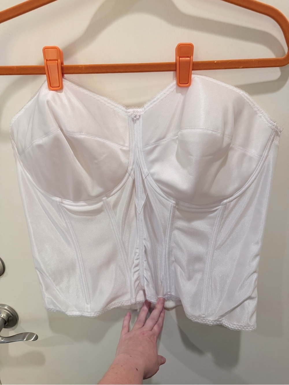 Dominique White Strapless Longline Corset Bra - Picture 3 of 8